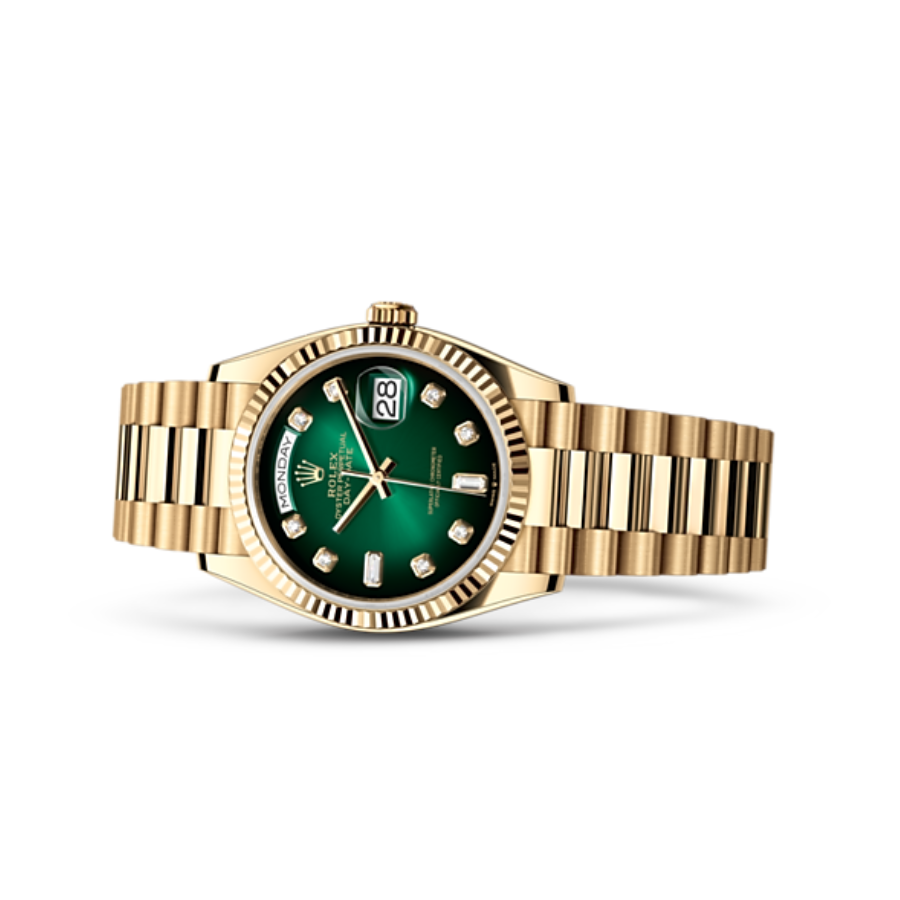 Rolex Day-Date 118238 Yellow Gold Green Dial Replica - Image 2