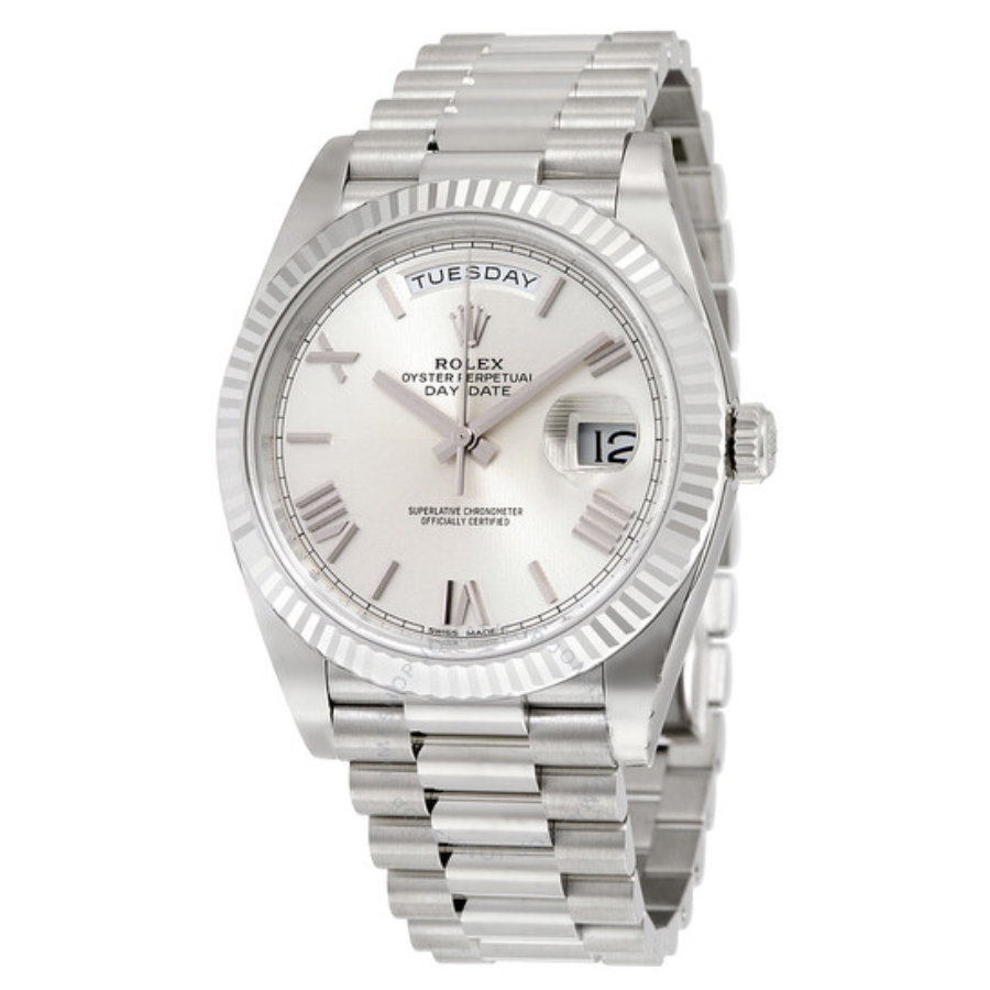 Rolex Day-Date II 218239 Grey Roman Dial Replica - Image 2