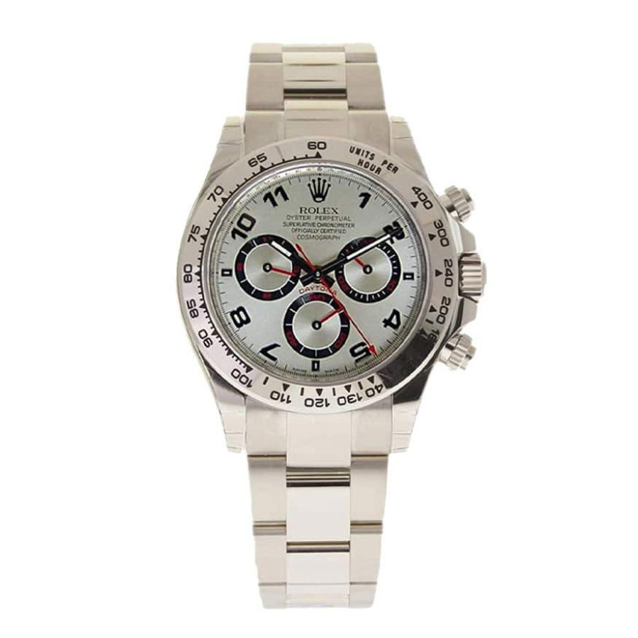 Rolex Daytona 116509 White Gold Silver Dial Replica