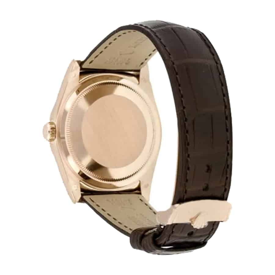 Rolex Day-Date Black Leather Replica - Image 3