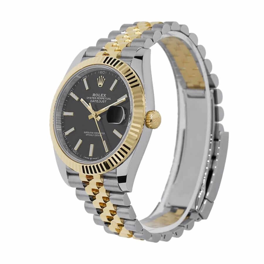 Rolex Datejust 126333 Yellow Gold & Steel Black Dial Jubilee Replica - Image 2