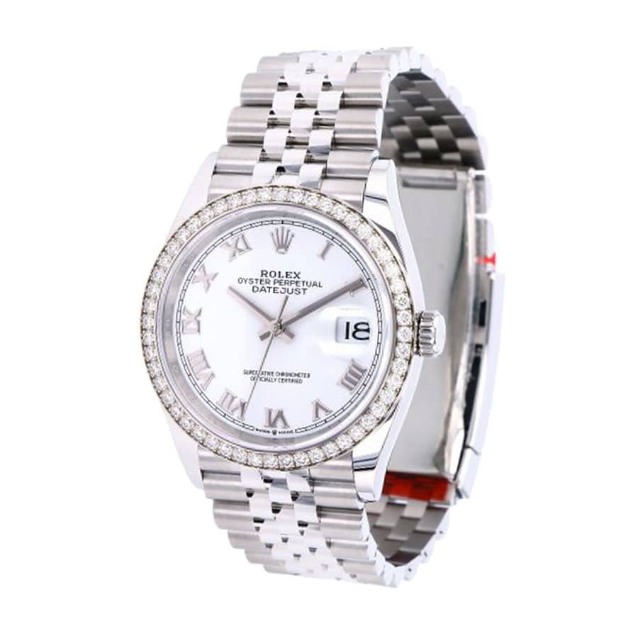 Rolex Datejust 36 126284RBR-0018 White Roman Dial Jubilee Replica - Image 2