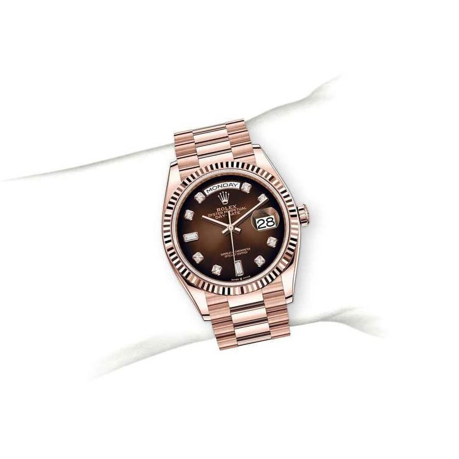 Rolex Day-Date 128235-0037 Brown Ombre Dial Replica - Image 4