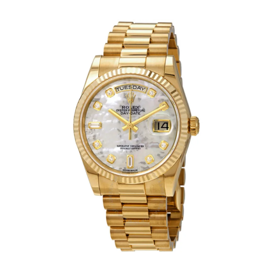 Rolex Day-Date 128238 Yellow Gold Mother Of Pearl Dial Replica - Image 2