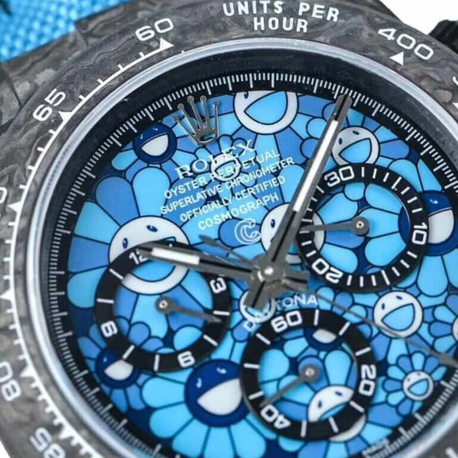 Rolex Daytona Cosmograph Blue Sun Flower Pattern Dial Replica - Image 3