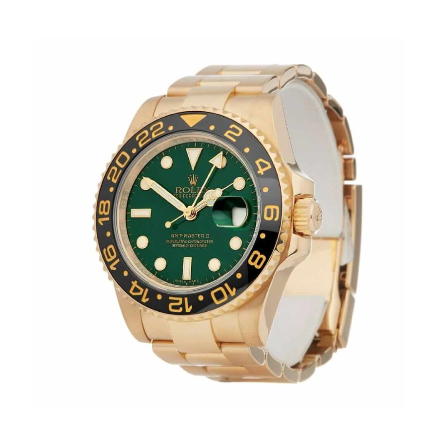 Rolex GMT-Master II 11678LN Yellow Gold Green Dial oyster Replica - Image 3
