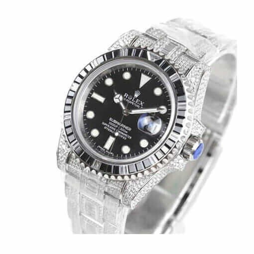 Rolex Submariner 116610LN-97200 Iced Out Watch Replica - Image 2